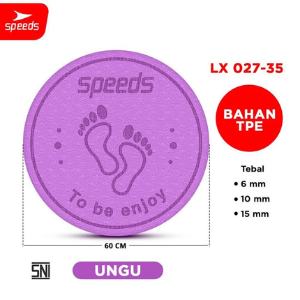 SPEEDS Matras Lompat Tali TPE Skipping Mat 6-10-15mm Lingkaran Olahraga Fitness Jumping Mat Empuk Anti Slip 027-35