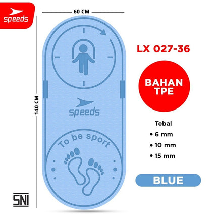 SPEEDS Skipping Mat 6-10-15mm Matras Lompat Tali Olahraga Fitness Jumping Mat Empuk Anti Slip 027-36