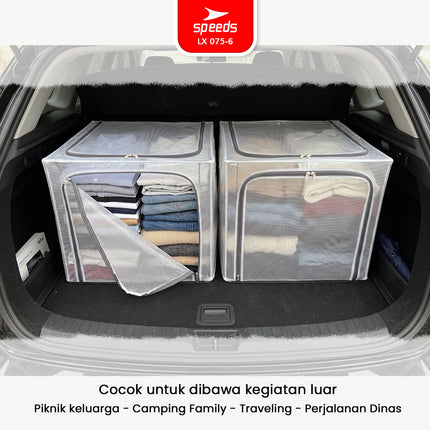 SPEEDS Kain Oxford Kotak Penyimpanan Waterproof storage box Multifungsi Container Box Warna Ukuran Besar 075-6