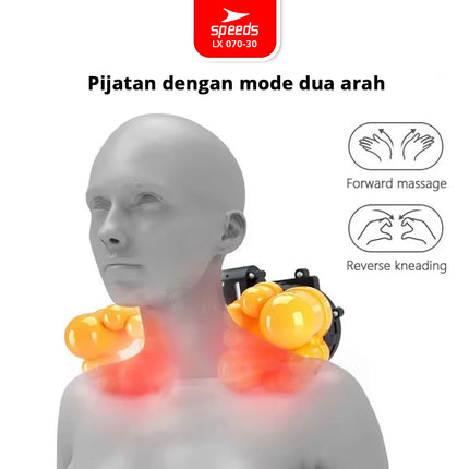 SPEEDS Bantal Pijat 20 Titik Kepala Portabel Multifungsi Alat Pijat Elektrik 070-30