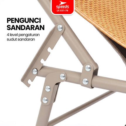 SPEEDS Kursi Lipat Folding Oxford Bed Velbed Kursi Malas Tempat Tidur Lipat Kursi Ranjang 031-76