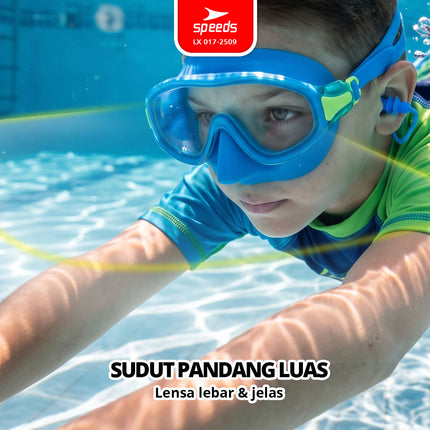 SPEEDS Kacamata Renang Anak + Earplug Swim Goggles Perlengkapan Berenang 017-2509
