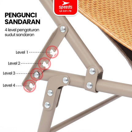 SPEEDS Kursi Malas Lipat 176x56x26cm 031-76