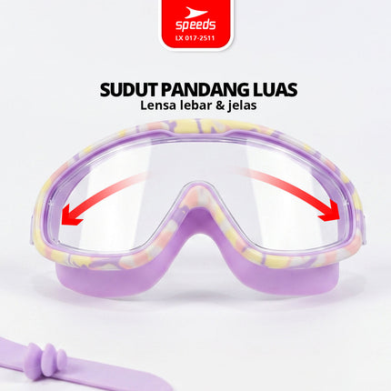 SPEEDS Kacamata Renang Dewasa Swim Goggles Anti Fog Ear Plugs 017-2511