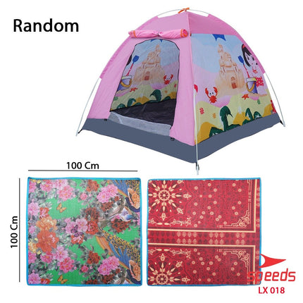 SPEEDS Tenda Anak Karakter Kartun Camping Outdoor Otomatis Anti Air LX 018-15