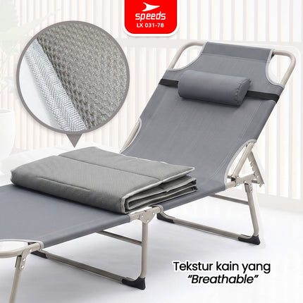 SPEEDS Folding Bed Kursi Malas Lipat 176x56x26cm 031-78