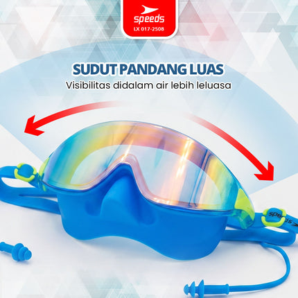 SPEEDS Swimming Goggles Kacamata Renang Anak + Earplug Anti Fog 017-2508