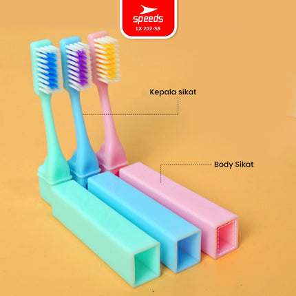SPEEDS Sikat Gigi Toothbrush Gosok Gigi Hotel Warna-Warni Atasi Karang Gigi 202-58