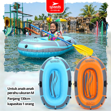 SPEEDS Perahu Karet Tiup 2 Orang Kayak + Dayung Arung Jeram 020-46