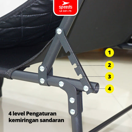 SPEEDS Kursi Lipat Folding Bed Velbed Kursi Malas Tempat Tidur Lipat Kursi Ranjang 031-75