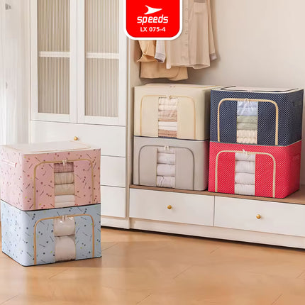 SPEEDS Storage Box Oxford Kain 66L 100L Multifungsi Penyimpanan Serbaguna 075-4