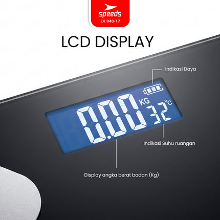 SPEEDS Timbangan Berat Badan Digital Max 180kg 040-17