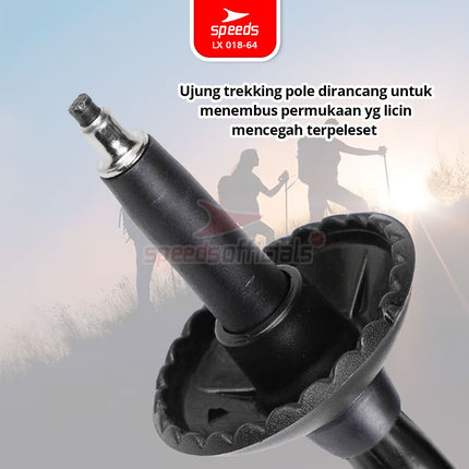 SPEEDS Trekking Pole Tracking Pole Gagang L Tongkat Treking Gunung Camping/ Tongkat Hiking Mendaki 018-64