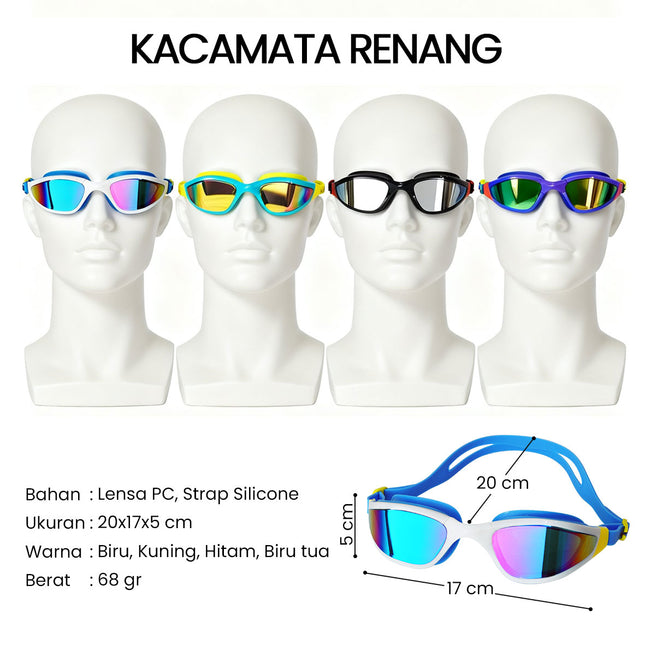 SPEEDS Kacamata Renang Remaja Dewasa Anti FOG & UV  017-2506
