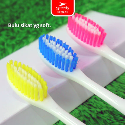 SPEEDS Sikat Gigi Hotel Toothbrush Gosok Gigi Hotel Travel Warna-Warni Atasi Karang Gigi 202-59