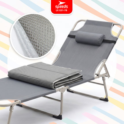 SPEEDS Folding Bed Kursi Lipat Malas Santai Oxford Outdoor Indoor Velbed Matras 031-78