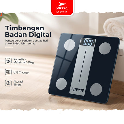 SPEEDS Timbangan Badan Max Berat 180Kg Ukuran 26cm 040-14