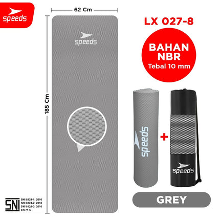 SPEEDS Matras Yoga Mat NBR Karpet Spons Tikar Alas Karpet 10MM Berstandar SNI 027-8