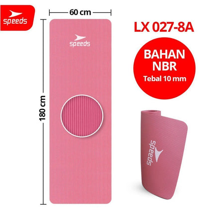 SPEEDS Matras Yoga NBR 10mm Alas Yoga Mat Alas Olahraga Pilates Karpet Spons Gym Berstandar SNI 027-8A