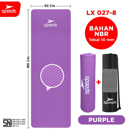 SPEEDS Matras Yoga Mat NBR Karpet Spons Tikar Alas Karpet 10MM Berstandar SNI 027-8