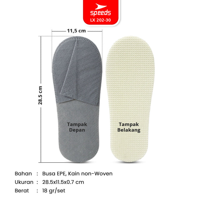 SPEEDS Sandal Hotel Slippers Seliper Spons Sendal Selip Kamar Rumah Selop Alas Kaki 202-30