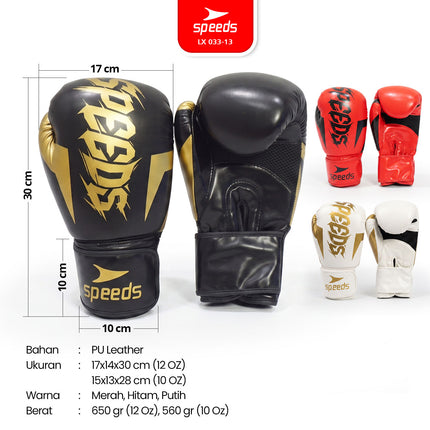 SPEEDS Boxing Gloves 10-12 OZ Sarung Tinju 033-13