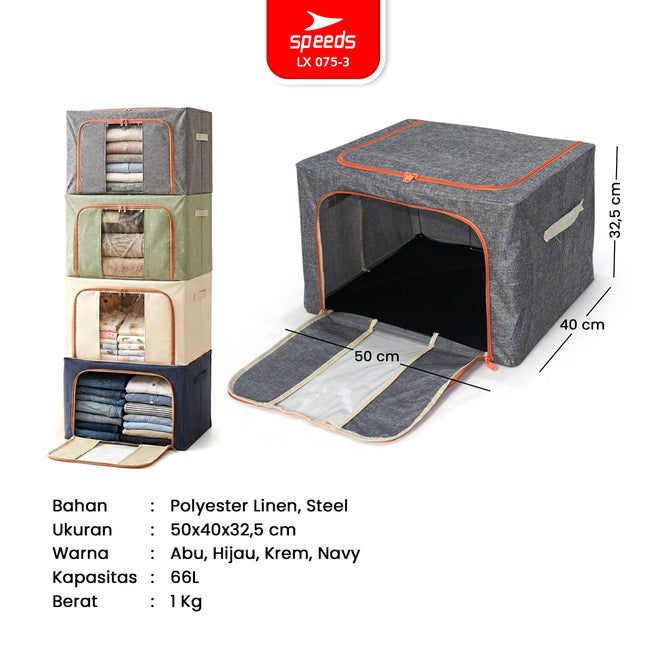 SPEEDS Storage Box Kotak Penyimpanan 100L 66L 075-3