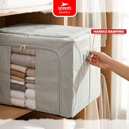 SPEEDS Storage Box Jumbo 66L 100L Kotak Penyimpanan Pakaian Anti Lembab 075-1