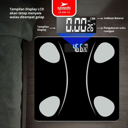 SPEEDS Timbangan Berat Badan Digital Max 180kg 040-16