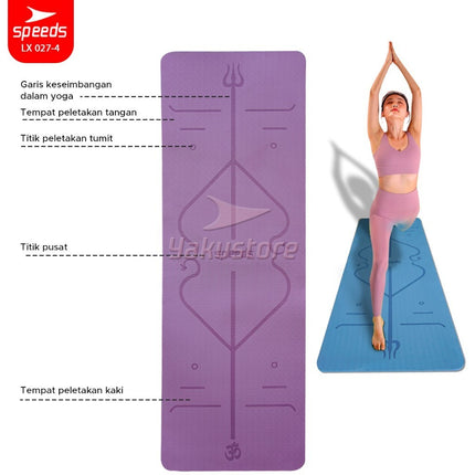 SPEEDS Yoga Mat TPE 6mm Matras Yoga Olahraga Meditasi Alas Yoga Karpet Berstandar SNI 027-4