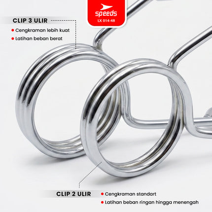 SPEEDS Spring Collar Penjepit Plat Barbell Spring Clip Collar Clamp Penjepit Stik Barbel Untuk Gym 014-48