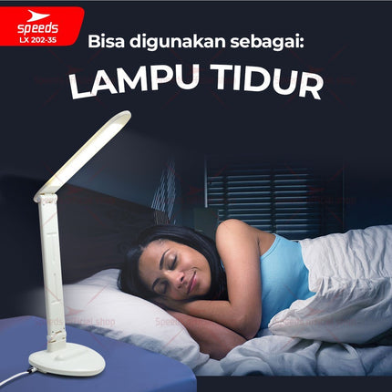 SPEEDS Lampu Meja Belajar LED 54 Titik Membaca Terang Dapat Disesuaikan Adjustable 2 Poros 202-35
