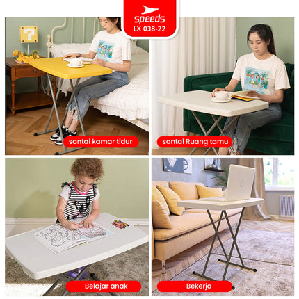 SPEEDS Meja Lipat Plastik Serbaguna 76cm 038-22
