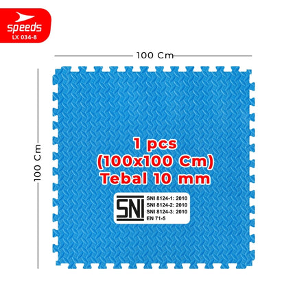 SPEEDS Evamat 103x103cm 12mm Matras Puzzle Karpet Puzzle Matras Eva Alas Lantai Portable LX 034-8
