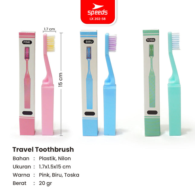 SPEEDS Sikat Gigi Toothbrush Gosok Gigi Hotel Warna-Warni Atasi Karang Gigi 202-58