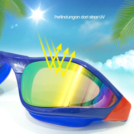 SPEEDS Kacamata Renang Swimming Goggles Silicon Strap Anti FOG & UV Lensa Berwarna 017-2506