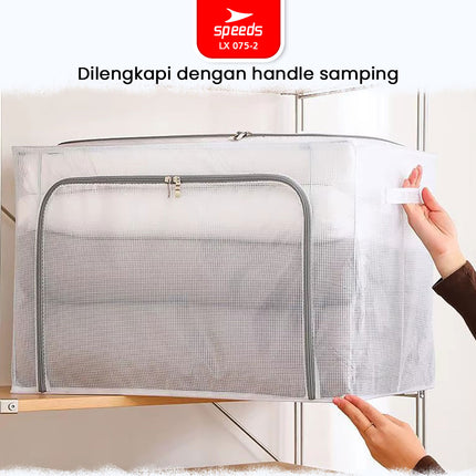 SPEEDS Kotak Penyimpanan Pakaian Lipat Oxford Storage Box Organizer Jumbo Multifungsi Serbaguna 075-2
