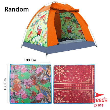 SPEEDS Tenda Anak Karakter Kartun Camping Outdoor Otomatis Anti Air LX 018-15