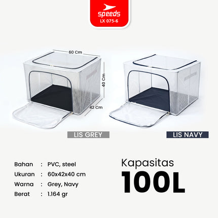 SPEEDS Kain Oxford Kotak Penyimpanan Waterproof storage box Multifungsi Container Box Warna Ukuran Besar 075-6