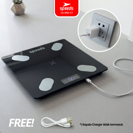 SPEEDS Timbangan Berat Badan Digital Max 180kg 040-17