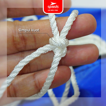 SPEEDS Jaring Gawang Sepak Bola 7x2m Bahan Nylon Profesional Futsal Soccer Net Goals Standard 045-10