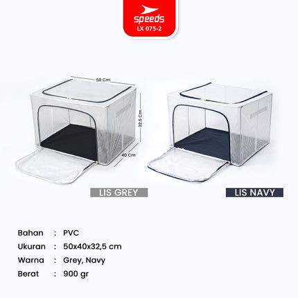 SPEEDS Kotak Penyimpanan Pakaian Lipat Oxford Storage Box Organizer Jumbo Multifungsi Serbaguna 075-2