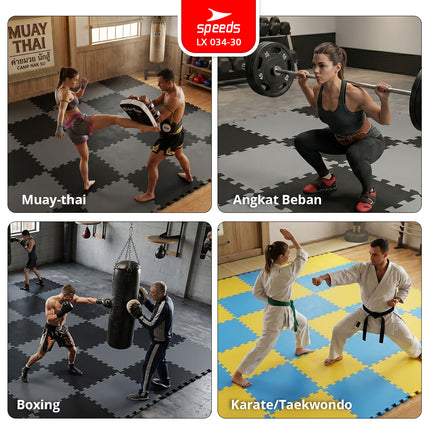 SPEEDS Matras Taekwondo XPE 60x60x2cm Empuk Matras Puzzle Alas Ruangan 034-30