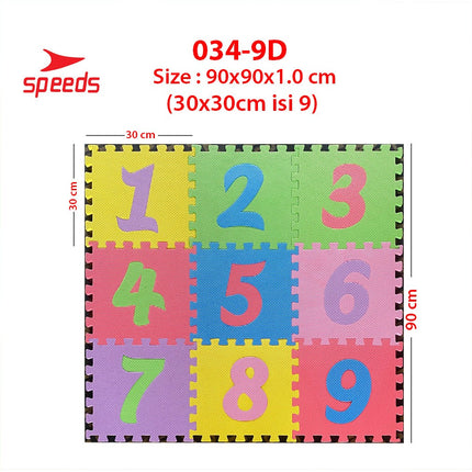 SPEEDS Matras Evamat 30x30cm Matras Puzzle Karpet Puzzle Matras Alas Lantai Evamat Alas Lantai Soft Matras 034-9
