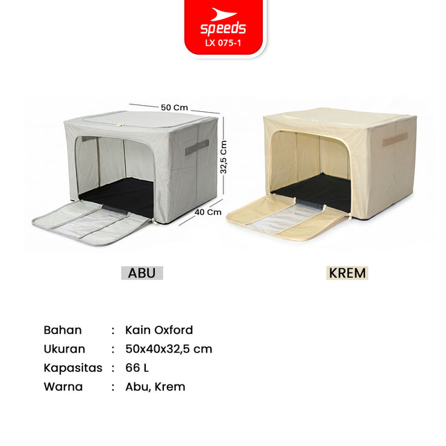 SPEEDS Storage Box Jumbo Kotak Penyimpanan 66L 100L 075-1