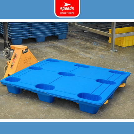 SPEEDS Thick HDPE Plastic Pallet 120x100x15cm Warehouse Pallet 9-Foot Strong Sturdy