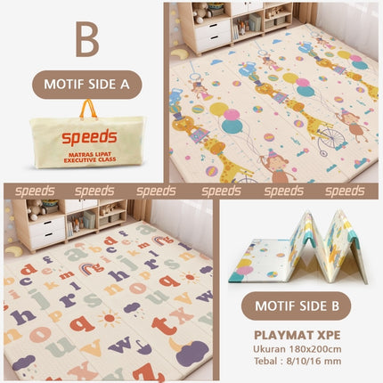 SPEEDS SNI A Playmat Bayi Karpet Lipat Playmate Matras Bayi 180x200cm Playmat Bayi Anak/Bayi Tikar Lipat Foam 027-15