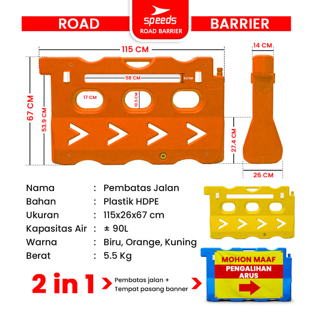 SPEEDS Road Barrier Pembatas Jalan