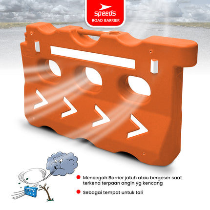 SPEEDS Penutup Jalan Safety Road Barrier Pembatas Road Barrier Block Water Isi Air 2in1 Pemisah Lalu Lintas
