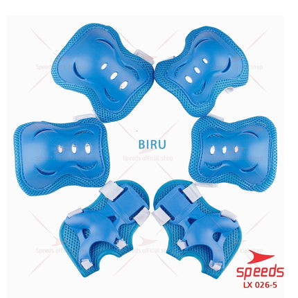 SPEEDS Set Deker Dekker Deckker Anak Inline Pelindung Lutut Siku Tangan Badan Sepeda Skate 026-5